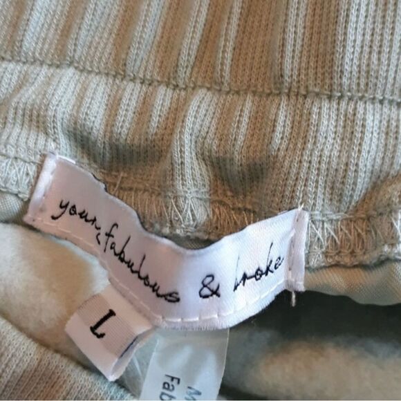 Young Fabulous & Broke Groove Joggers Cropped Cuffed Lg - Picture 9 of 10